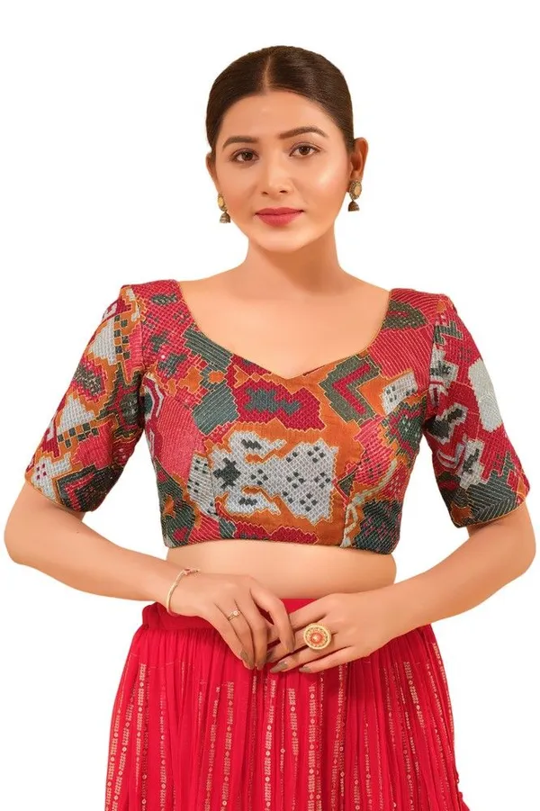 Multicolor_Jain_Silk_Designer_Readymade_Blouse