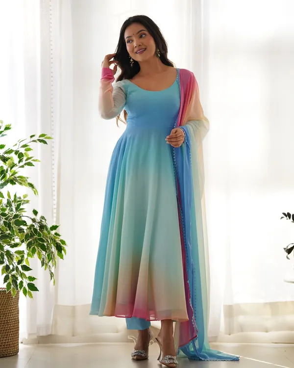 Multicolor_Traditional_Wear_Designer_Soft_Georgette_Readymade_Suit