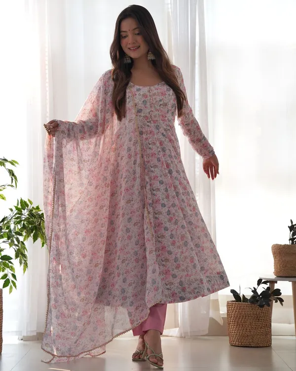 Pink_Floral_Print_Traditional_Wear_Designer_Heavy_Chiffon_Readymade_Suit