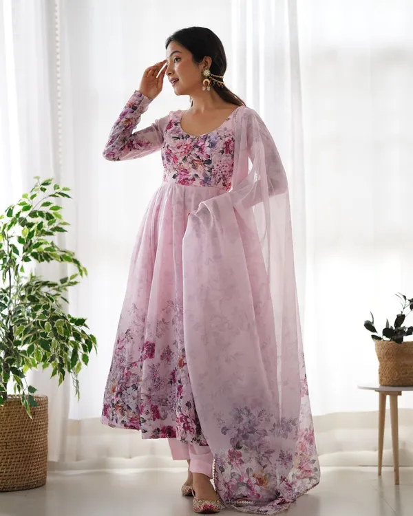 Pink_Floral_Print_Anarkali_Suit_With_Dupatta