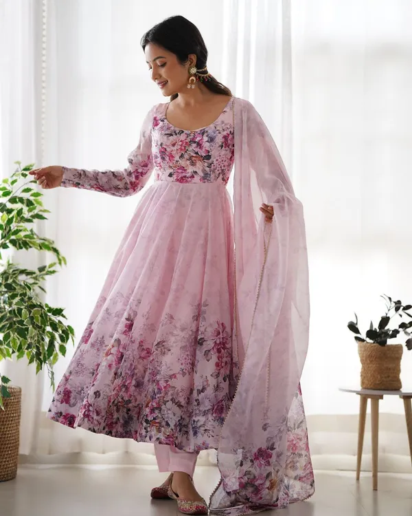 Pink_Floral_Print_Anarkali_Suit_With_Dupatta