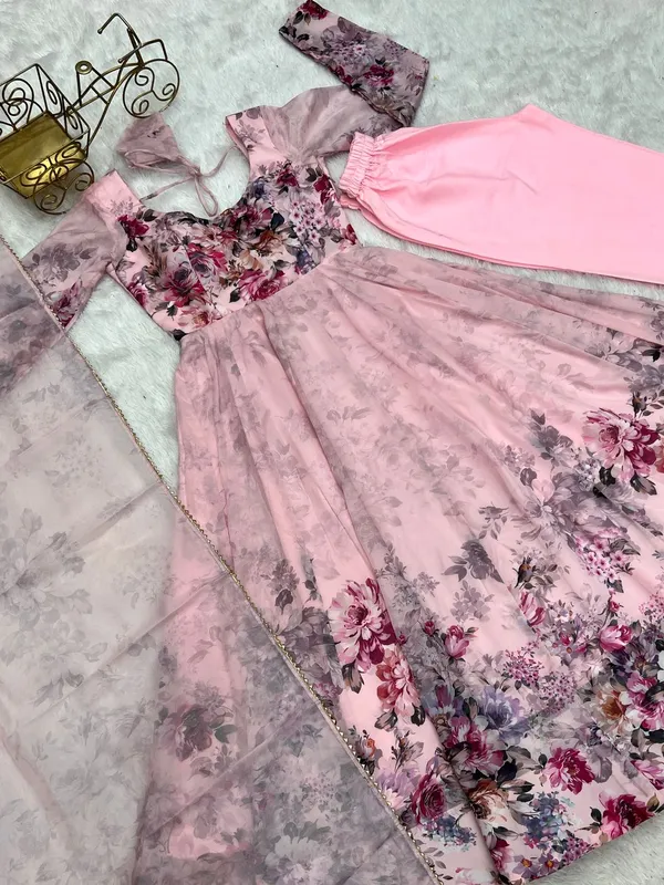 Pink_Floral_Print_Anarkali_Suit_With_Dupatta