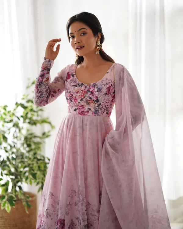 Pink_Floral_Print_Anarkali_Suit_With_Dupatta