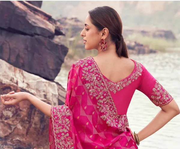 Rani_Pink_Festive_Wear_Designer_Satin_Silk_Saree_Default_Title