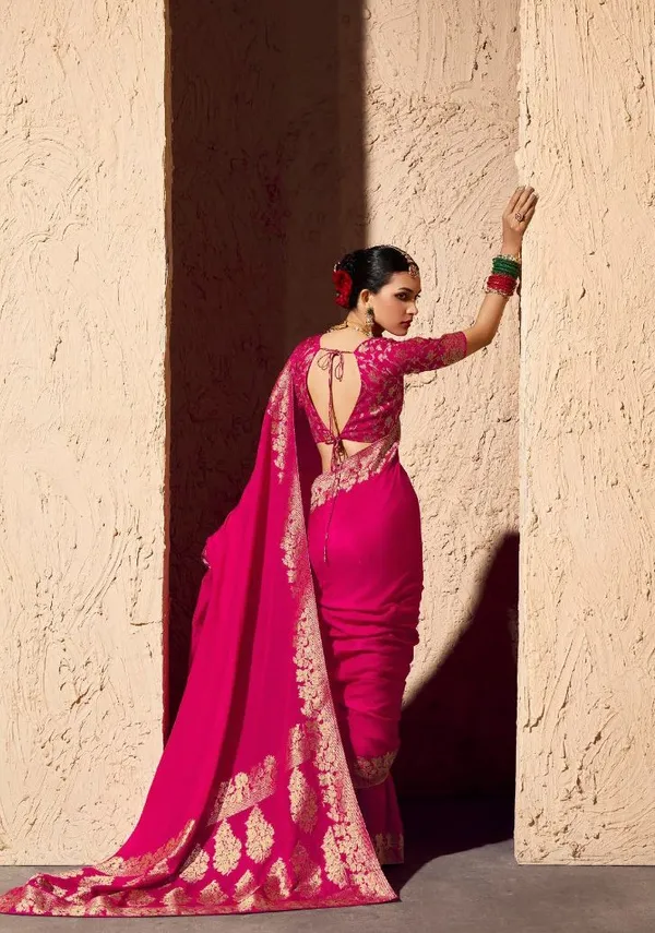 Rani_Pink_Premium_Party_Wear_Designer_Saree_Default_Title