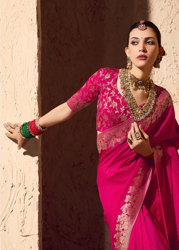 Rani_Pink_Premium_Party_Wear_Designer_Saree_Default_Title