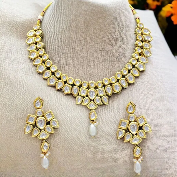 White_Classic_Premium_Ethnic_Necklace_Set_Default_Title