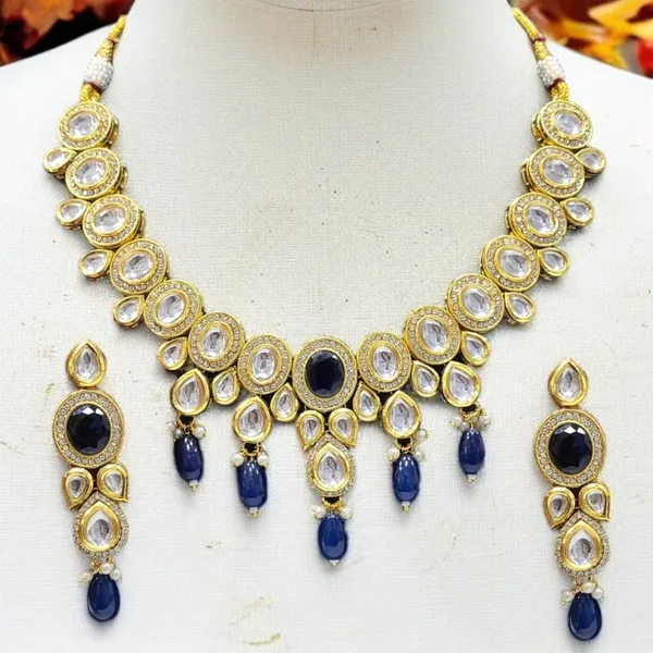 Classic_Party_Wear_Necklace_Set_Blue_Default_Title