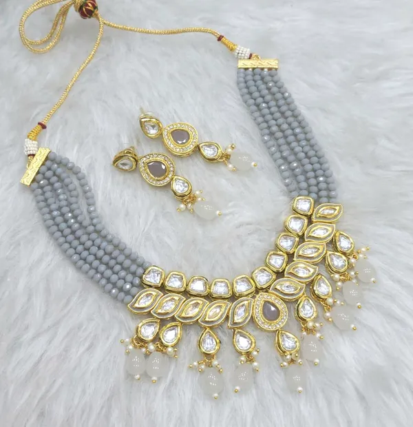 Classic_Party_Wear_Necklace_Set_Grey_Default_Title