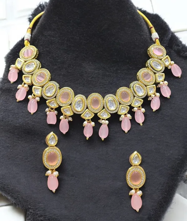 Pink_Necklace_Set_Party_Wear_Default_Title