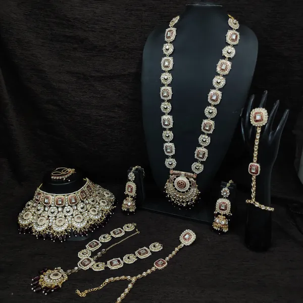 Heavy_Marron_Bridal_Imitation_Jewellery_Set_Default_Title