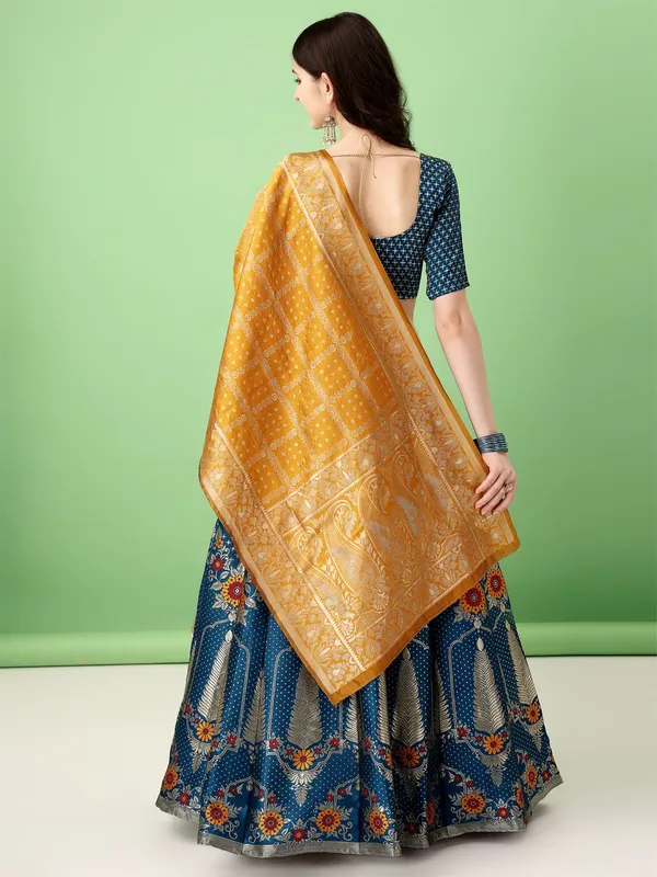 Multi_Color_Heavy_Designer_Lehenga_Choli_In_Soft_Silk_Jacquard_With_Rich_Jacquard_Work_Default_Title