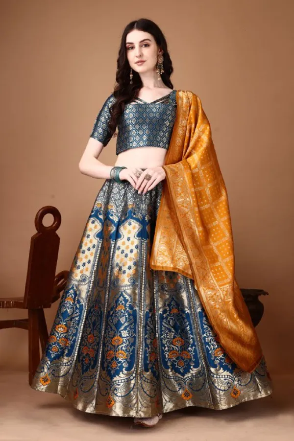 Soft_Silk_Jacquard_Multi_Color_Heavy_Lehenga_Choli_For_Wedding_Default_Title