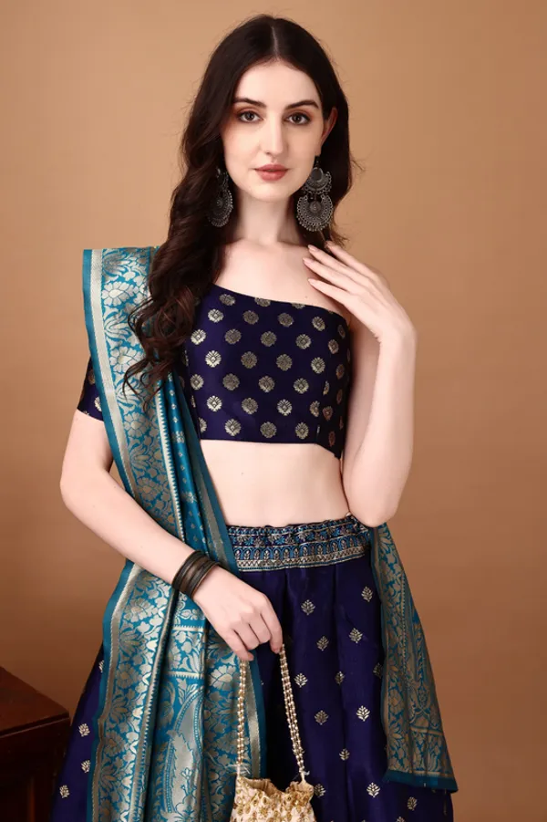 Luxury_Multi_Color_Heavy_Lehenga_Choli_In_Soft_Silk_Jacquard_Default_Title