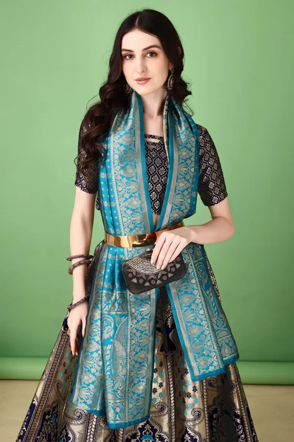 Multi_Color_Heavy_Designer_Lehenga_Choli_In_Soft_Silk_Jacquard_Default_Title