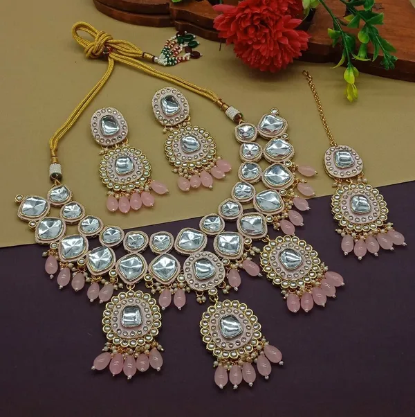Designer_Prime_Peach_Choker_Necklace_Set_Default_Title