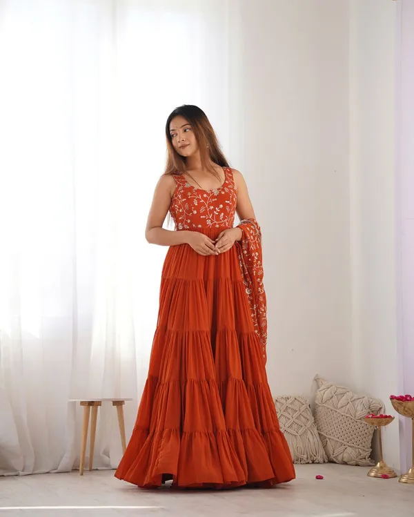 Orange_Elegant_Party_Wear_Fox_Georgette_Designer_Readymade_Suit