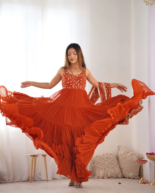 Orange_Elegant_Party_Wear_Fox_Georgette_Designer_Readymade_Suit