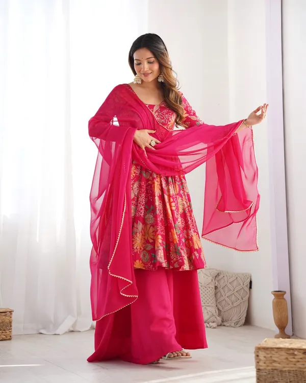 Multi_Color_Party_Wear_Designer_Roman_Silk_Chanderi_Readymade_Suit