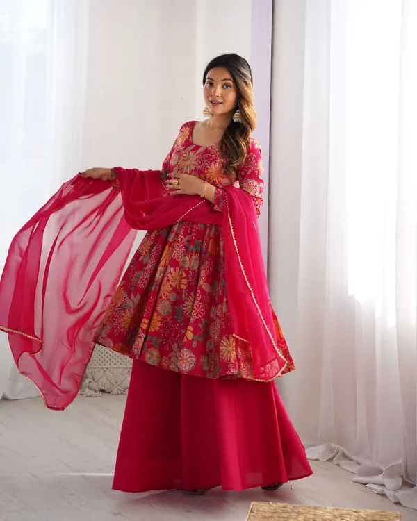 Multi_Color_Party_Wear_Designer_Roman_Silk_Chanderi_Readymade_Suit