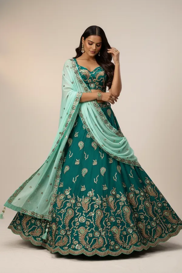 Premium_Party_Wear_Green_Lehenga_Choli_Default_Title