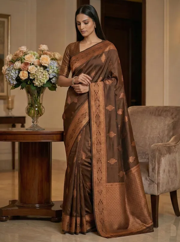 Brown_Traditional_Wear_Designer_Banarasi_Soft_Silk_Saree_Default_Title