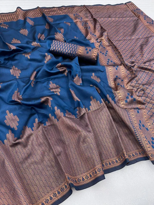Navy_Blue_Function_Wear_Designer_Banarasi_Soft_Silk_Saree_Default_Title
