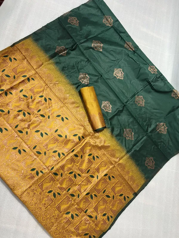 Green_Wedding_Wear_Designer_Banarasi_Soft_Silk_Saree_Default_Title
