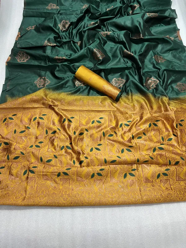 Green_Wedding_Wear_Designer_Banarasi_Soft_Silk_Saree_Default_Title
