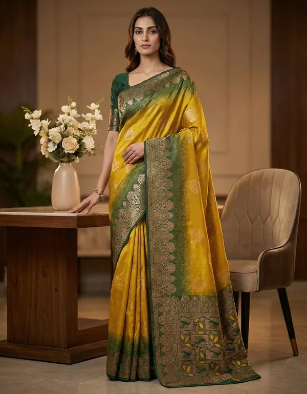 Yellow_Festive_Wear_Designer_Banarasi_Soft_Silk_Saree_Default_Title