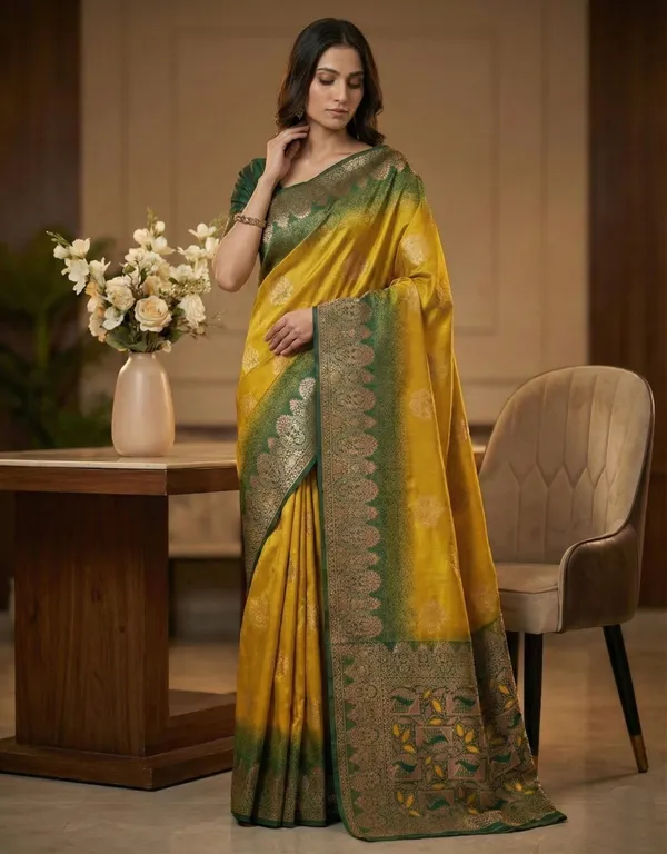 Yellow_Festive_Wear_Designer_Banarasi_Soft_Silk_Saree_Default_Title