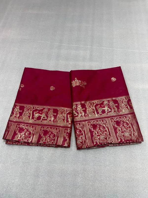 Cherry_Wedding_Wear_Designer_Banarasi_Soft_Silk_Saree_Default_Title