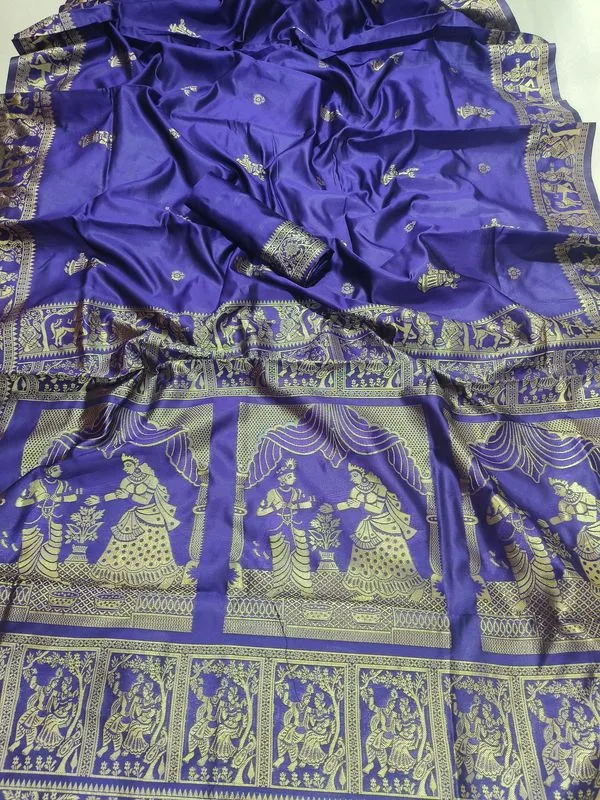 Blue_Traditional_Wear_Designer_Banarasi_Soft_Silk_Saree_Default_Title