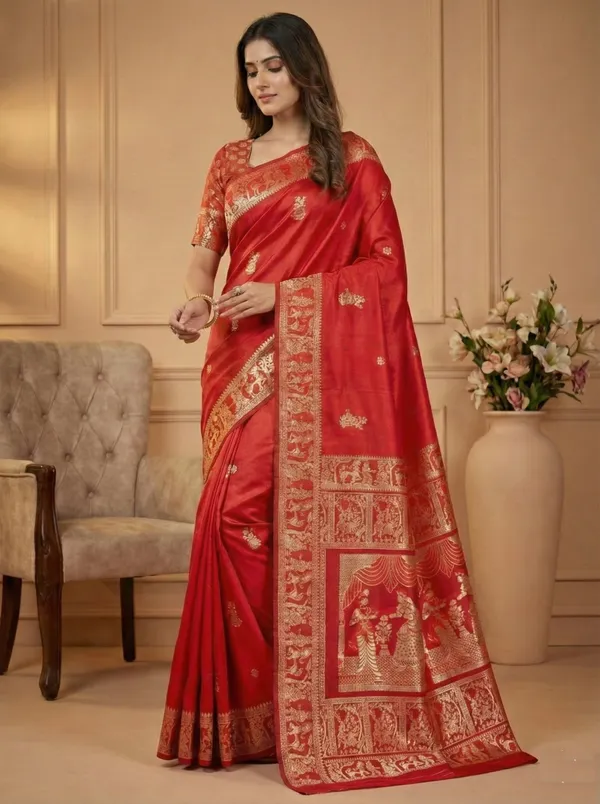 Red_Ethnic_Wear_Designer_Banarasi_Soft_Silk_Saree_Default_Title