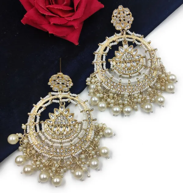 Ethnivo_Designer_Eid_Special_Kundan_Pearl_Chandbali_Earrings_Default_Title