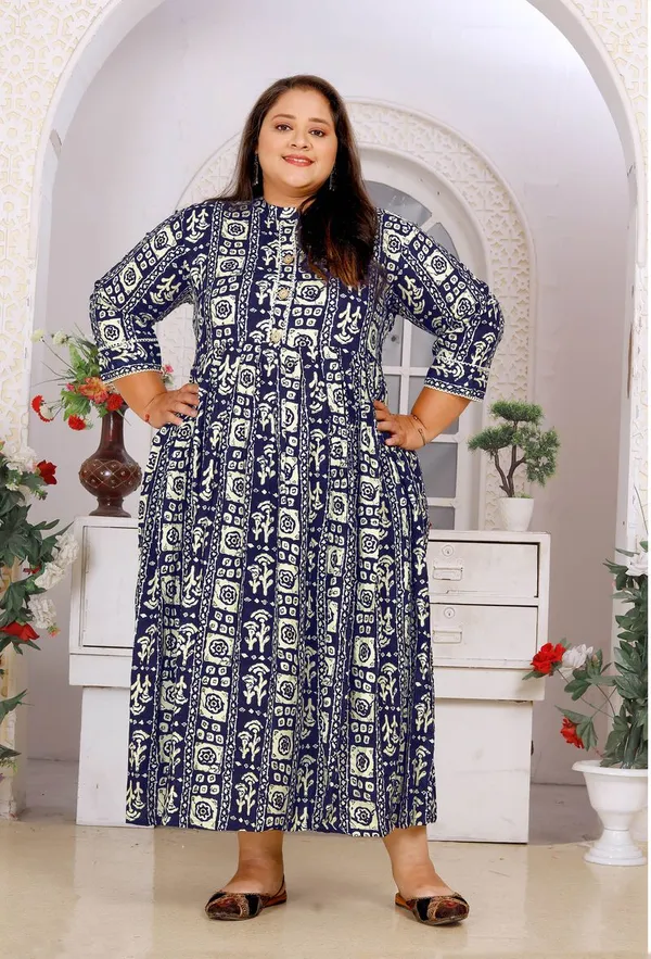 Plus_Size_Elegant_Navy_Blue_Floral_Readymade_Kurti_Default_Title