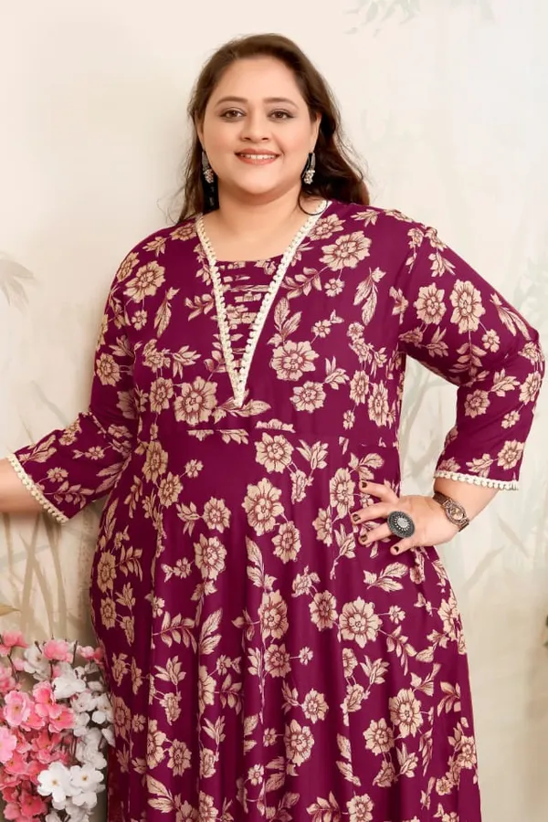 Wine_Color_Trendy_Designer_Rayon_Gown_With_Digital_Print