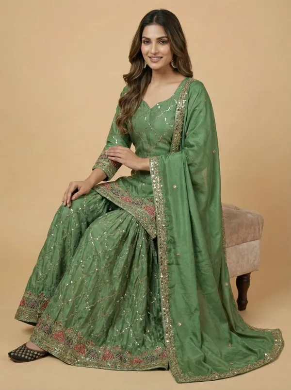 Sea_Green_Trendy_Designer_Chinon_Silk_Salwar_Suit