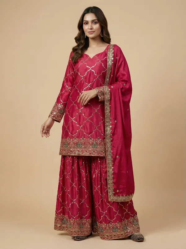 Pink_Stylish_Designer_Chinon_Silk_Salwar_Suit