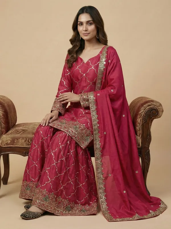 Pink_Stylish_Designer_Chinon_Silk_Salwar_Suit