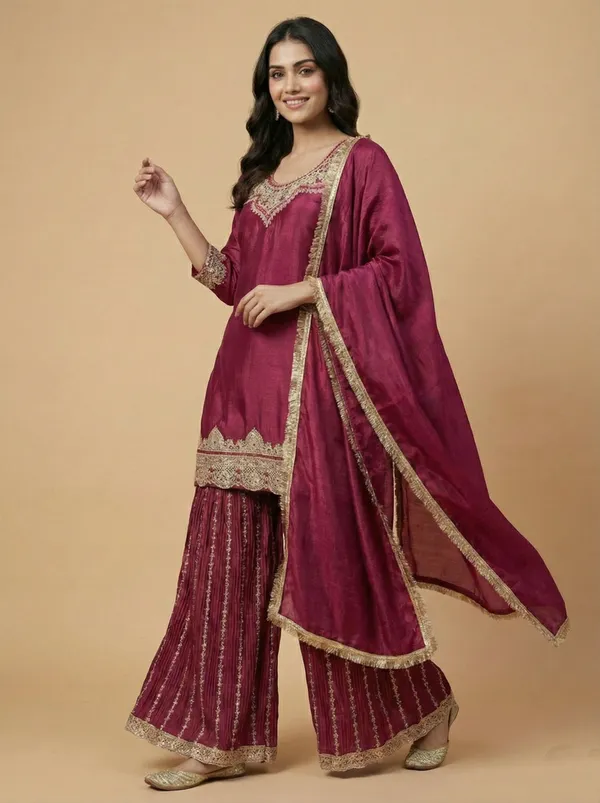 Rani_Wine_Elegant_Designer_Chinnon_Silk_Party_Wear_Salwar_Suit