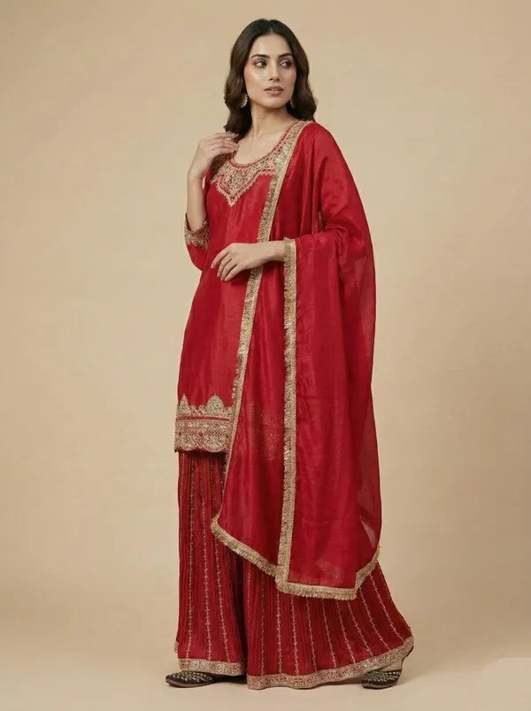 Eid_Special_Stylish_Readymade_Red_Salwar_Suit
