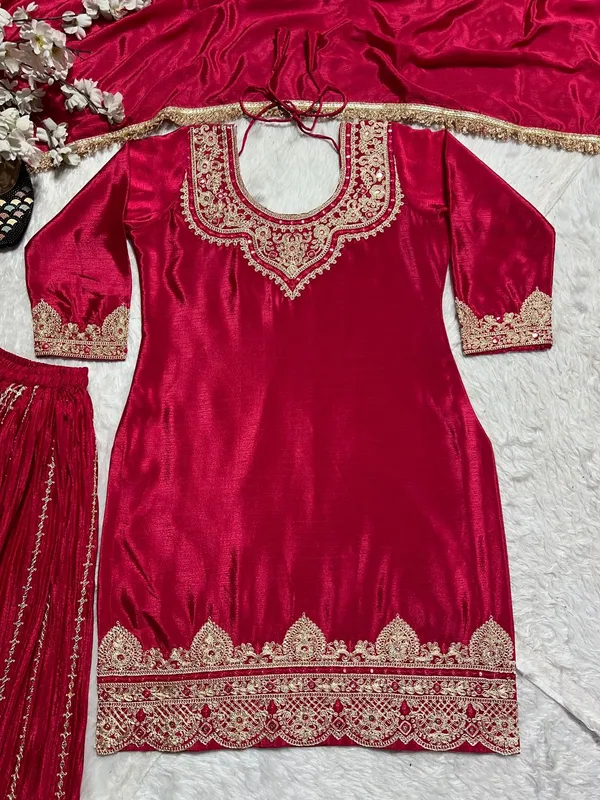 Eid_Special_Stylish_Readymade_Red_Salwar_Suit