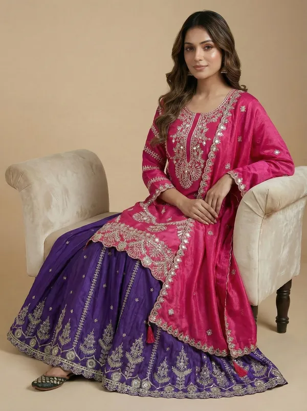 Pink_Purple_Designer_Chinnon_Silk_Party_Wear_Salwar_Suit