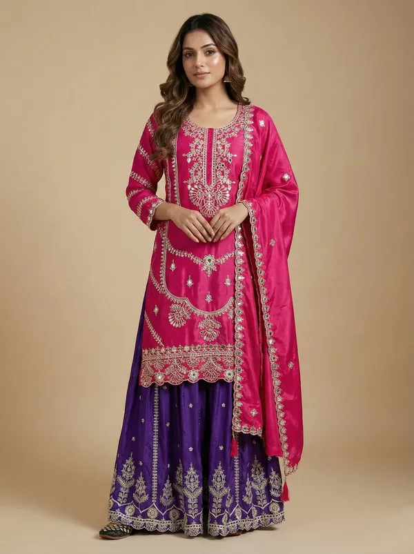 Pink_Purple_Designer_Chinnon_Silk_Party_Wear_Salwar_Suit