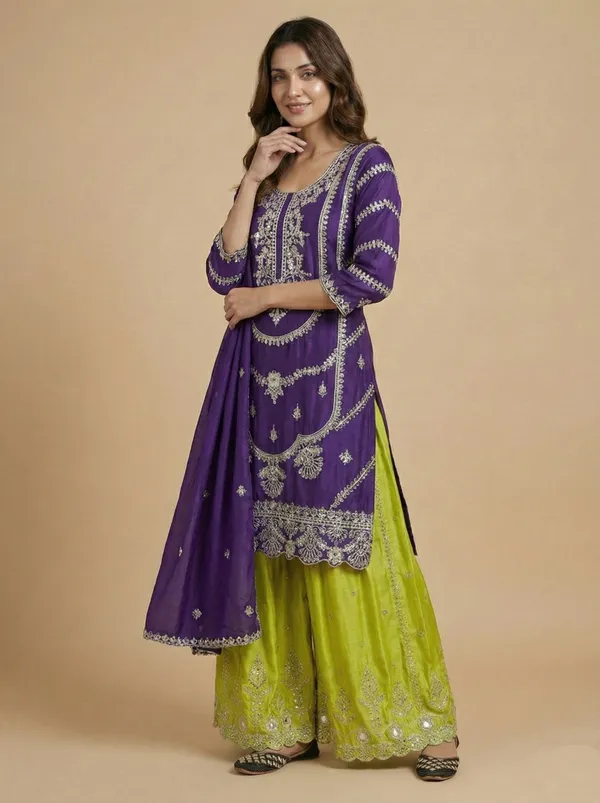 Purple_Yellow_Stylish_Trendy_Readymade_Heavy_Salwar_Suit_Collection