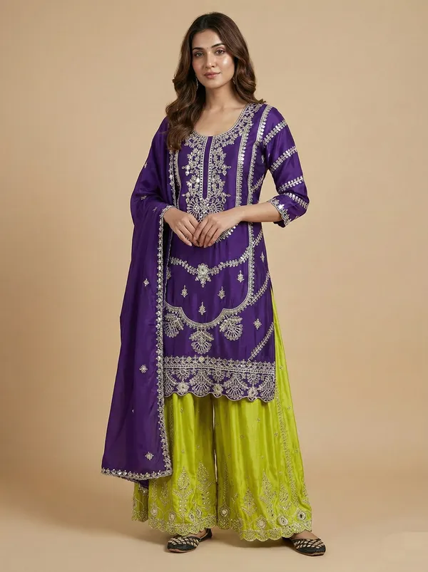 Purple_Yellow_Stylish_Trendy_Readymade_Heavy_Salwar_Suit_Collection