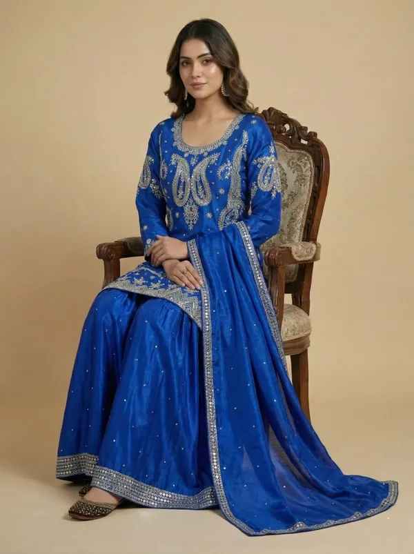 Blue_Festive_Wear_Designer_Chinon_Silk_Readymade_Suit
