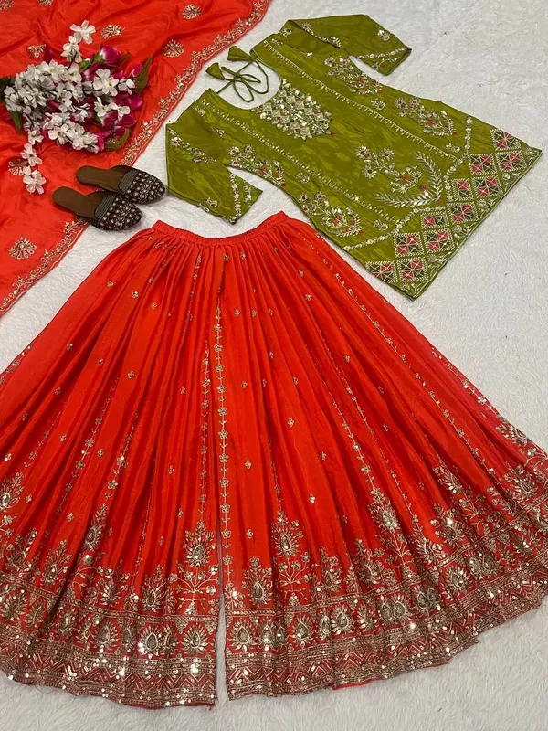 Yellow_Orange_Party_Wear_Chinon_Silk_Readymade_Salwar_Suit