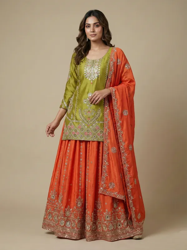 Yellow_Orange_Party_Wear_Chinon_Silk_Readymade_Salwar_Suit